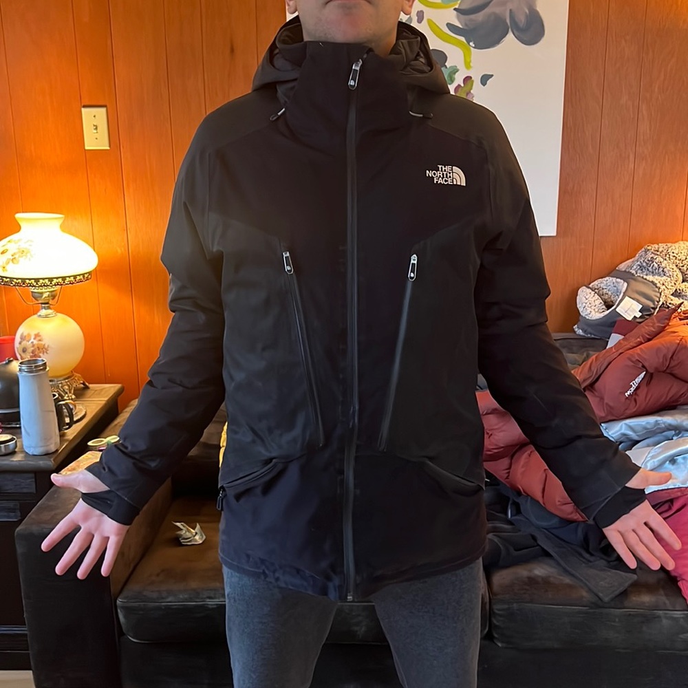 The North Face Men’s Medium Gotetex Down Winter Jacket Black and Dark Grey